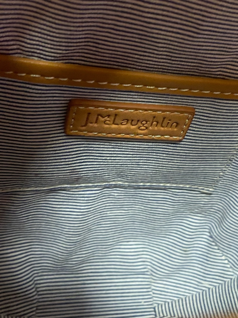J. McLaughlin Round Woven Crossbody in Tan and Natural wicker rattan - Picture 2 of 2